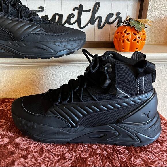 Puma RS Men’s Track Mid Lifestyle Black Ankle Sport Shoes Size 11 Sporty - Picture 12 of 16